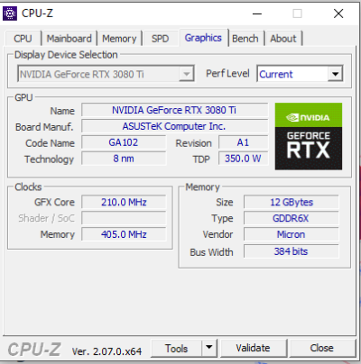 ASUS TUF Gaming GeForce RTX 3080 Ti OC Edition, 12GB