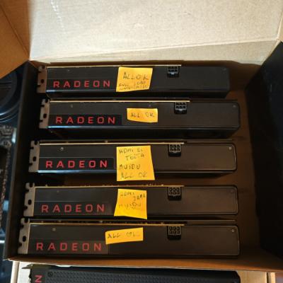 6x RX 480 8GB Blower kaarti