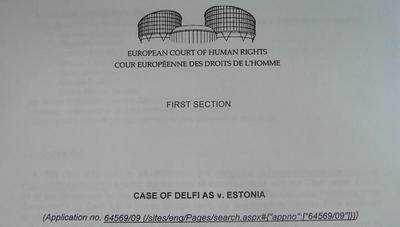 Delfi kaitseb Euroopa inimõiguste kohtus sõnavabadust vaidluses Eesti riigiga