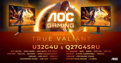 AGON by AOC esitleb Q27G4SRU ja U32G4U: kaks teed tipptasemel 320 Hz mänguelamuseni