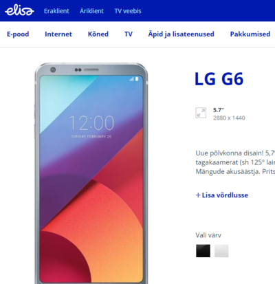 Elisasse tulid taas müügile LG nutitelefonid