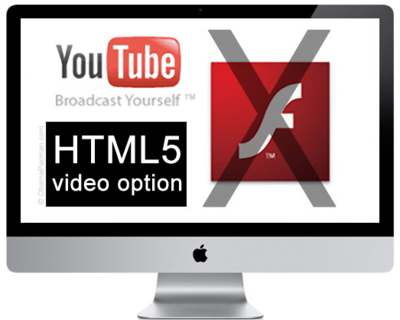 YouTube hülgab Flashi