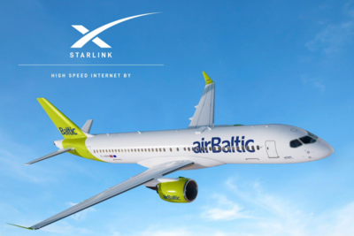 AirBaltic varustab kõik oma lennukid Starlinki internetiga