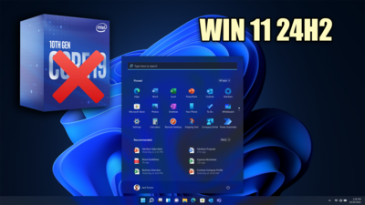 Intel 10 generatsiooni protsessorid kaotavad Microsoft Windows 11 24H2 toe