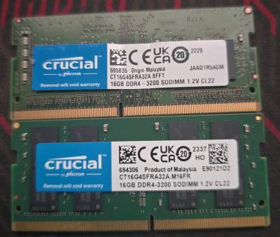Crucial 32GB (2×16GB) DDR4-3200 SO-DIMM