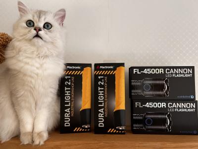 everActive FL-4500R, Mactronic Duralight 2.1 + EverActive Industrial Alkaline AA / LR6 40tk