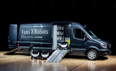 Eesti pakirobotid leidsid emalaeva: Starship lõi käed Mercedes Benz Vansiga