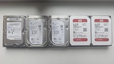8TB kõvakettad + 1TB HDD