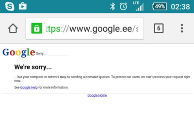 Google ei lase eestlastel veebist otsida, peab neid petturiteks