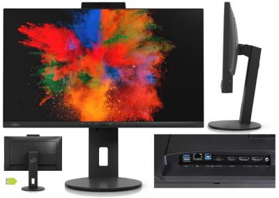 24" FullHD Fujitsu P2410 TS CAM, USB-C Dock - Max PD 95W, WebCam, Mic, Kõlarid, GB-LAN, IPS