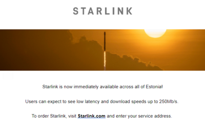 SpaceX Starlink satelliit-internet on saadaval nüüd Eestis