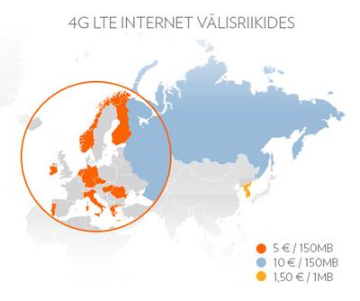 Elisa 4G internet nüüd saadaval juba 13 välisriigis