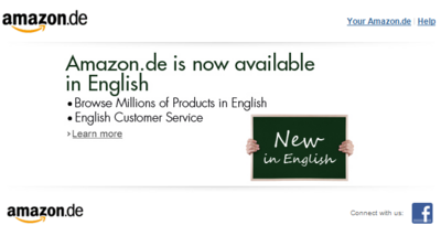 Amazon.de on nüüd ka inglisekeelsena
