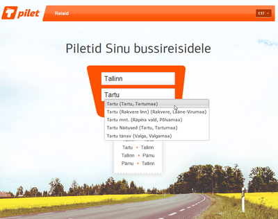 Bussireisid.ee uus nimi on homsest Tpilet.ee