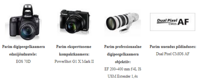 Canon pälvis neli TIPA 2014. aasta auhinda