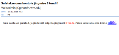 CERT-EE hoiatab taas õngitsuskirjade eest