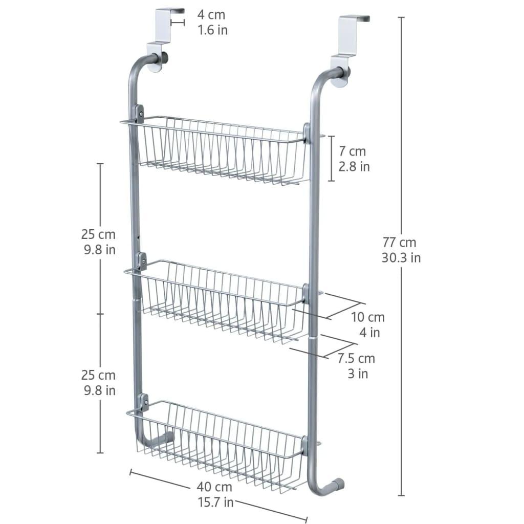 Artmoon Climber Over The Door Hanging Basket Rack Kitchen Organizer Shelf 40X13.5X77Cm (628115699362)