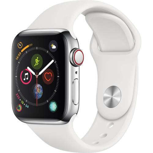 Apple Watch Series 4 GPS Cellular 40mm Stainless Steel Case with White Sport Band kasutatud seisukord B Hinnavaatlus Tehnikakaupade hinnavordlus ja IT teemaline portaal leia soodsaim hind