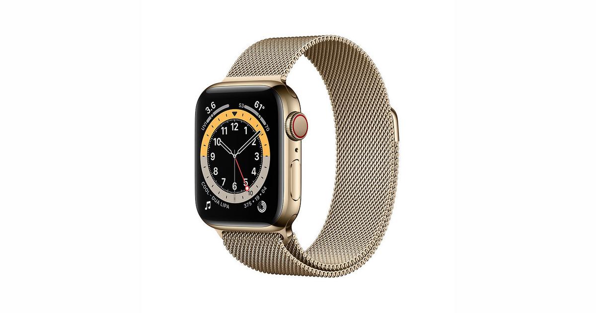 Apple Watch Series 6 LTE 44mm Gold Stainless Steel Case with Gold