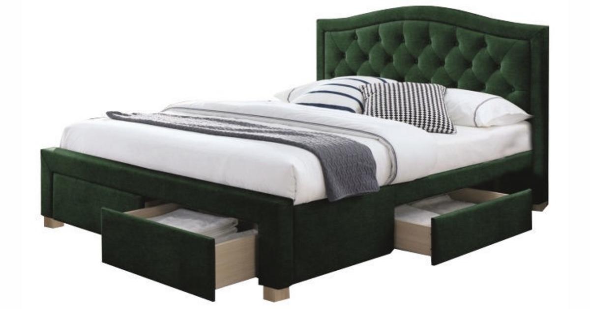 Кровать Двуспальная Купить В Москве Недорого Зеленая