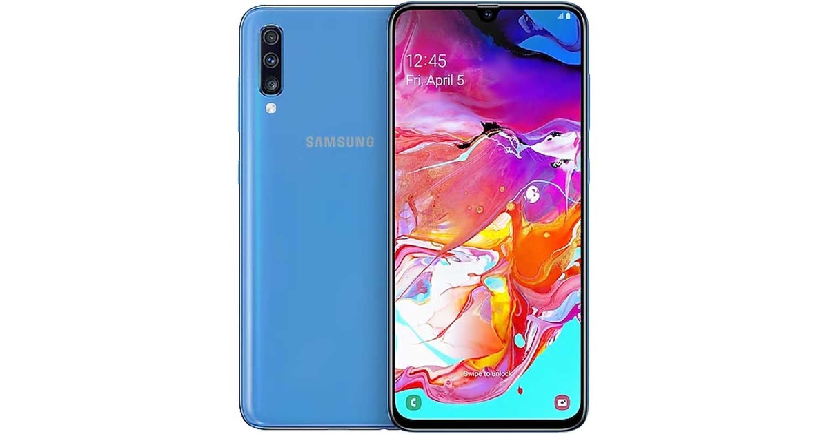 samsung a70 blue colour