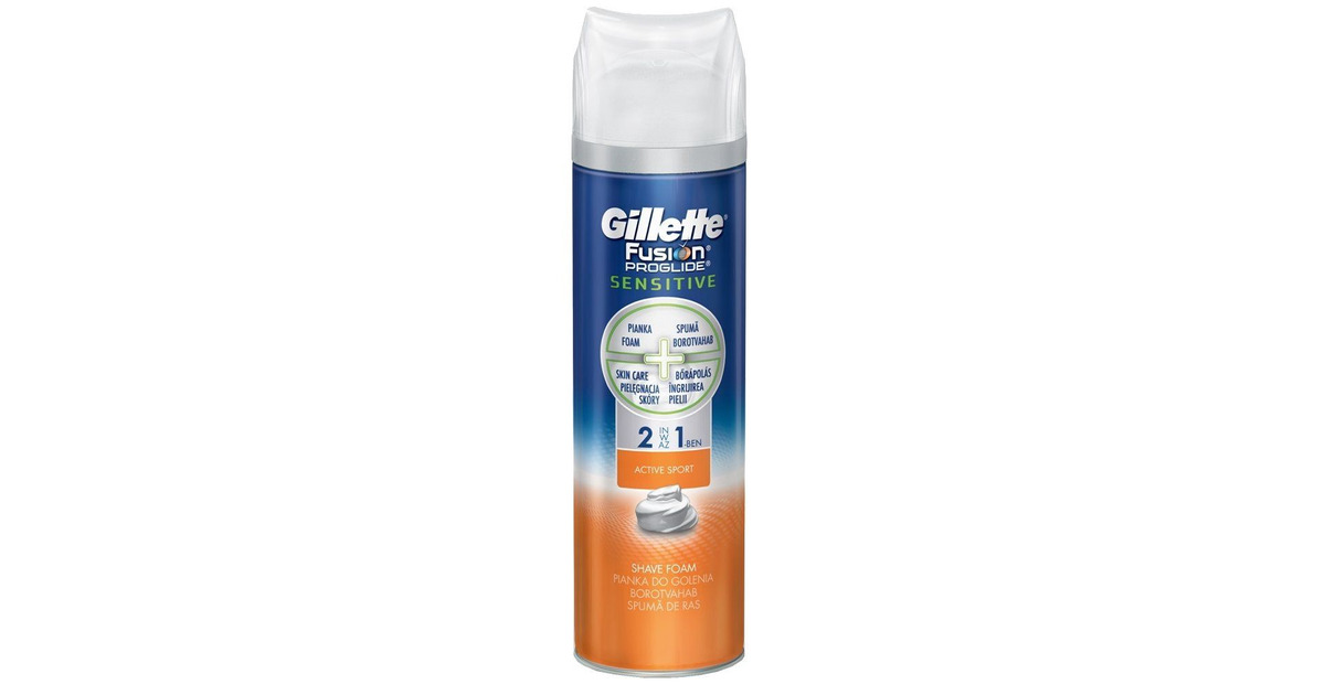 Gillette пена для бритья fusion proglide sensitive active sport