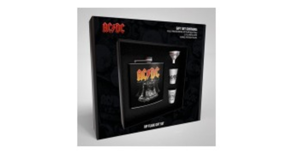 GB Eye Ltd AC DC Hells Bells Hip Flask Gift Set GB Eye Ltd AC DC Hells Bells Hip Flask Gift Set