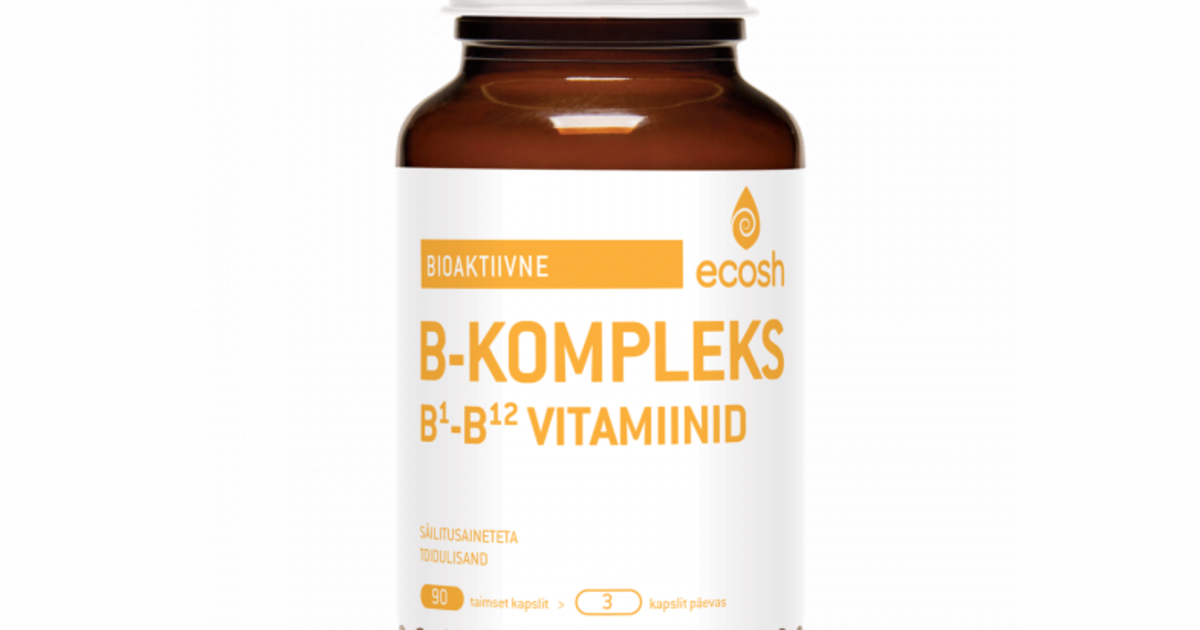 ECOSH BIOAKTIIVNE B-VIT KOMPLEKS (B1-B12, H-VIT) N90 | Hinnavaatlus ...