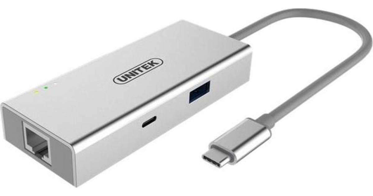 Unitek Usb-hub Multiport Typ-c To Hdmi+rj Gigabit+ Usb3.0+usb Typ-c, Y 