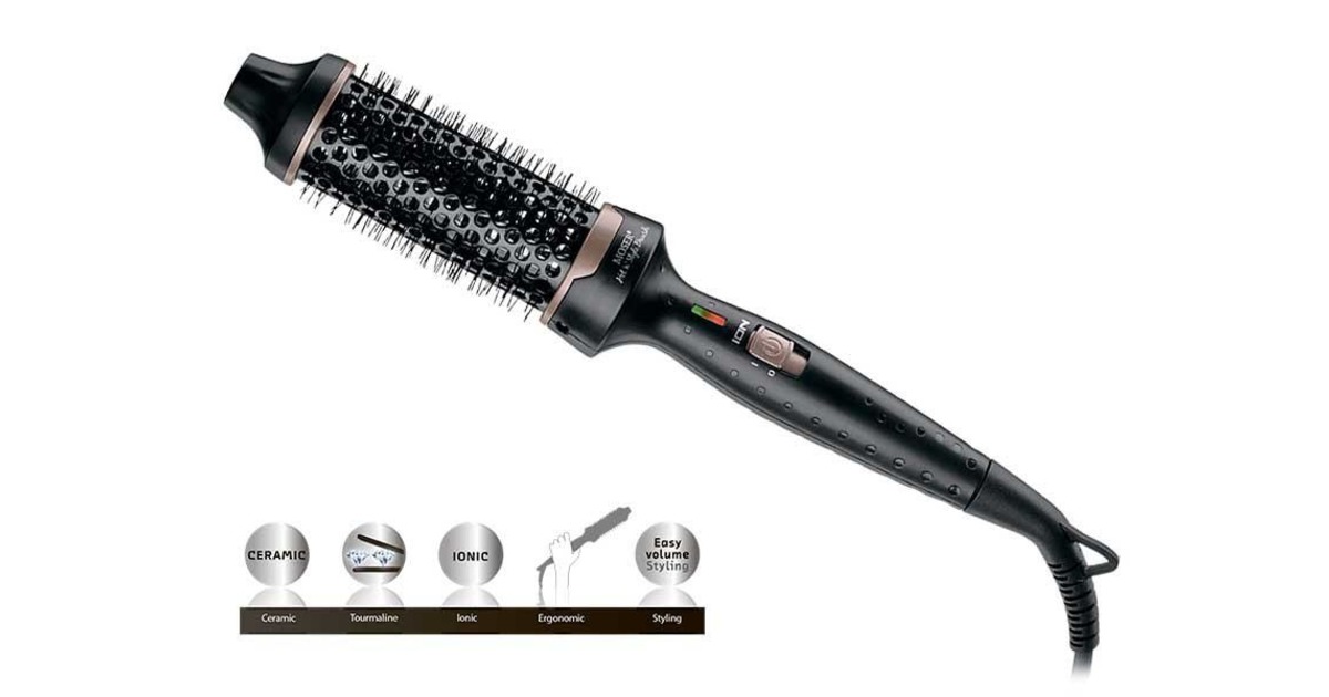 Фен брашинг. Фен-щетка Moser 4555-0050. Moser 4555-0050 hot and Style Brush. Фен-щетка, черная 4550-0050 Moser hot Airstyler Black/Silver. Плойка брашинг Мозер.