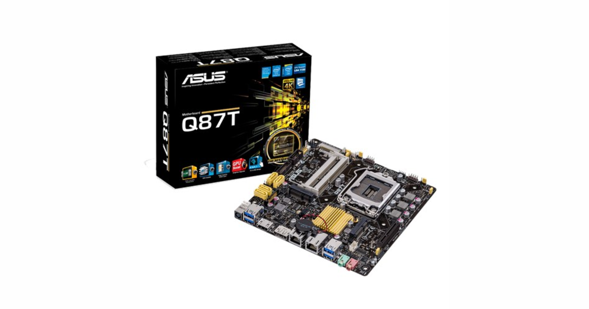 Asus Socket 1150 SALE OUT. Q87T REFURBISHED. USED. BACK PANEL INCLUDED, WITHOUT ORIGINAL