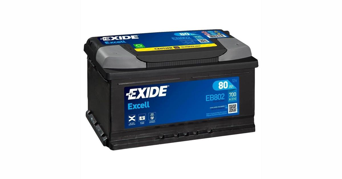 SALOME AUTO AUTOAKU EXIDE EXCELL 80AH 700A 315X175X175MM Hinnavaatlus