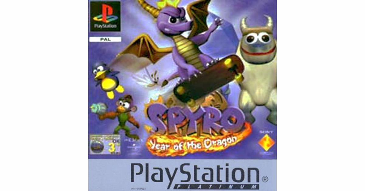 Jeu Sony Playstation 1 Spyro Year of the Dragon Platinum sans