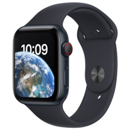 Apple Watch SE (2022) GPS + Cellular 44mm Midnight Aluminum Case with Midnight Sport Band