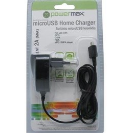 PowerMax Laadija Home Charger PPH005 220V>5V 2A microUSB, for Smartphones, GPS (Garmin)