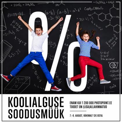 Koolialguse soodusmüük!